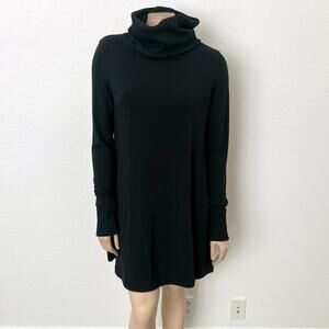 [CAbi] Black Oversized Funnel Neck Long Sleeve A-Line Tunic Dress Size Medium M